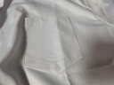 恒源祥桑蠶絲男士短袖襯衫夏季純色免燙抗皺薄款百搭休閑透氣襯衣 白色 3XL 185【建議：170-185斤】 卡 曬單實(shí)拍圖