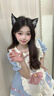 閃動(dòng)少女（SHANDONGSHAONV）洛麗塔Lolita蘿莉貓咪餐廳可愛(ài)op短小女仆lo連衣裙圍裙日系洛麗塔 藍粉色無(wú)贈品 L 曬單實(shí)拍圖