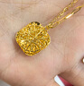 周六福  黃金項(xiàng)鏈女足金爆閃方糖鏈墜送女友禮物 計(jì)價(jià) 40+5cm尾鏈-4.15g 曬單實(shí)拍圖