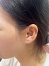 伊燦簡(jiǎn)約精致玫瑰金水鉆耳釘女小眾高級感耳環(huán)2025年新款爆款超閃耳飾 玫瑰金色 曬單實(shí)拍圖