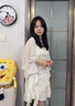 樂卡利仙氣遮陽衣女夏季配旗袍裙子外搭小披肩薄紗開衫外套透氣罩衫 均碼（建議115斤以內(nèi)） 曬單實(shí)拍圖