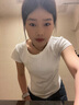 UR2025夏季新款女裝休閑基礎(chǔ)百搭純色圓領(lǐng)短袖T恤UWM450058 本白 M 曬單實(shí)拍圖