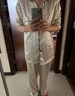 莫代爾睡衣女春夏高級感長(cháng)袖波點(diǎn)印花冰絲長(cháng)袖簡(jiǎn)約慵懶25新品家居服套裝 曬單實(shí)拍圖