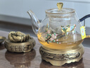 鑫璟仁景泰藍純手工耐高溫玻璃泡茶壺茶水分離電陶爐茶壺煮茶器茶具套裝 喜上眉梢熙雅壺（600ml) 曬單實(shí)拍圖