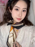 啄木鳥(niǎo)（TUCANO）絲巾女70方巾領(lǐng)巾2025新款系脖送媽媽實(shí)用禮物百搭搭配襯衫氣質(zhì)款 米白色 橫戈盤(pán)馬 曬單實(shí)拍圖