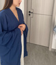 漢服中國(guó)風(fēng)直裾全套女古裝衣服古風(fēng)舞蹈改良裙子魏晉風(fēng)大袖衫套裝 藍(lán)色大袖衫 XS 曬單實(shí)拍圖