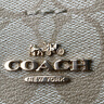 蔻馳（COACH）【官方授權店】奢侈品女包單肩斜挎手提包老花水桶包送女友禮物 CA582IMDQC卡其配白色 曬單實(shí)拍圖