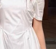 太平鳥法式方領連衣裙女2024春新款茶歇設計感收腰A字中長小黑裙 白色 L 曬單實拍圖