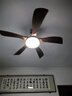 惠普中古風(fēng)扇吊燈客廳餐廳法式復(fù)古大扇葉靜音胡桃木色餐廳吸頂電扇燈 1級(jí)能效-5葉吊頂48寸-無(wú)極 曬單實(shí)拍圖