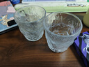 九土 日式玻璃杯家用水杯子女男情侶加厚冰川杯威士忌酒杯茶杯果汁牛奶咖啡杯 透明矮款 曬單實(shí)拍圖
