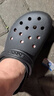 卡駱馳（crocs）經(jīng)典Clog男女洞洞鞋一腳蹬沙灘鞋 黑色 （鞋花找客服送，默認不送） 45 /46M11（290MM） 曬單實拍圖
