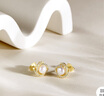 周六福S925銀珍珠耳釘赫本風(fēng)耳飾生日禮物女X099380 4.5mm 一對(duì) 曬單實(shí)拍圖