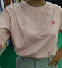 FILA FUSION斐樂(lè )潮牌多彩休閑短袖T恤夏季寬松純棉防曬涼感情侶上衣 青春粉-PK（25年升級版） S /165/88A 曬單實(shí)拍圖
