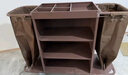 申梵（SHENFAN）酒店布草車客房專用工作車賓館打掃衛(wèi)生工具車小型清潔保潔手推車 帶拖把架加厚雙邊5寸地毯輪+側(cè)袋 曬單實拍圖