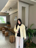 坦博爾（Tanboer）25年新款小個子疊穿羽絨服女短款輕薄秋冬百搭保暖外套TB5330258D 布蕾黃 S (160) 曬單實拍圖