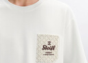 太平鳥男裝【Steiff泰迪熊聯名】提花短袖T恤新款口袋體恤B1CNF2314 白色1 L 曬單實拍圖