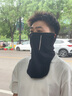 南極人防曬面罩男掛耳頭巾圍脖面巾女戶外男士騎行防曬面罩脖套 經(jīng)典黑 曬單實(shí)拍圖