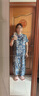 絲柏舍國(guó)風(fēng)連衣裙2025夏裝新款女裝寬松腰垂感復(fù)古短袖印花裙 曬單實(shí)拍圖