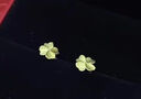 中國黃金（CHINA GOLD）黃金耳釘女足金四葉草耳釘純金耳飾首飾七夕情人節(jié)生日禮物送女友 足金耳釘【一對】約0.86g 曬單實(shí)拍圖