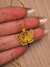 謝瑞麟黃金吊墜女足金花絲蝴蝶黃金項鏈送女友老婆情人節(jié)七夕禮物計價 足金花絲蝴蝶吊墜約3.4克(贈銀鏈) 曬單實拍圖