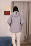 高梵風殼5.0黑金鵝絨服收腰顯瘦2025年冬女士五分短款連帽羽絨服外套 紫金2號 L 曬單實拍圖