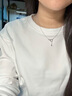 中國黃金（CHINA GOLD）足銀項鏈女款雙環(huán)相扣流蘇項鏈輕奢小眾首飾節(jié)日生日禮物送愛人 雙環(huán)相扣流蘇項鏈 曬單實拍圖