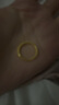 周六福七夕禮物  黃金戒指男女款硬金車(chē)花亮面幾何指環(huán) 定價(jià) 13號-1.21g 曬單實(shí)拍圖