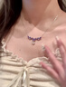 心言心語(yǔ)紫藤花項鏈女優(yōu)雅精致純銀925女士鎖骨鏈送女友生日圣誕禮物新年 曬單實(shí)拍圖