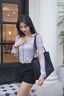 簡(jiǎn)·佰格（JONBAG）綁帶百搭托特包2025新款春夏送女友禮物單肩手提大容量通勤旅行包 純黑色 曬單實(shí)拍圖