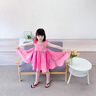 G.DUCKKIDS小黃鴨女寶寶公主裙子2025新款夏季裝兒童蝴蝶翅膀女童吊帶連衣裙 粉色 130 (建議115-125cm 5.2-7周歲) 曬單實(shí)拍圖