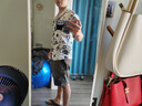 狄帝鯊（DIDISHA）短袖襯衫男士夏季日系個性印花時尚百搭休閑文藝沙灘襯衣寬松上衣 D3036【黑色】 XL 【125-145斤】 曬單實拍圖