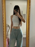 DALEY MODE淺藍褶皺闊腿牛仔褲女寬松直筒夏季薄款高腰垂感軟糯闊腿牛仔褲女 淺藍色-九分(牛仔面料)(身高150- L (建議體重111-120斤) 曬單實(shí)拍圖