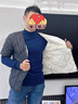 CamalgOri超薄羽絨服男輕薄馬甲秋冬中袖男輕薄保暖短袖羽絨棉服內(nèi)膽馬夾 SX2455-卡其加絨 L 130斤內(nèi) 曬單實(shí)拍圖