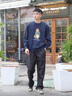 Teenie Weenie Men小熊男裝休閑寬松380g毛圈圓領(lǐng)大熊印花套頭衛(wèi)衣 藏青 L 曬單實(shí)拍圖