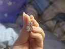 芯奢純銀999足銀鏤空蝴蝶結(jié)耳釘女2024新款養(yǎng)耳洞耳骨釘螺絲擰扣耳飾 蝴蝶結(jié)耳釘-一對(duì) 曬單實(shí)拍圖