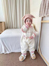 迪士尼（Disney）嬰兒衣服春秋冬新款連體衣棉保暖六個(gè)月寶寶秋裝女寶夾棉睡衣秋 草莓公主 73cm 曬單實(shí)拍圖