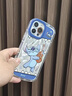OLPAY吉他史迪仔適用蘋果16pro奶油羽紗紋卡通手機殼iphone15可愛華為p GH8781吉他史迪仔 iPhone16 曬單實拍圖