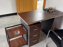人文成家辦公桌工作臺老板桌辦公室電腦桌臺式桌簡(jiǎn)約現代職員工位寫(xiě)字桌子 【28mm加厚桌面】胡桃色長(cháng)1.4米 實(shí)惠（自主安裝） 曬單實(shí)拍圖