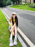 CAMILA KSENIA老爹鞋女士2025新款夏季厚底增高時(shí)尚透氣休閑鞋子百搭網(wǎng)面運動(dòng)鞋 粉色 37 曬單實(shí)拍圖