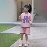 G. DUCKKIDS小黃鴨女童夏季套裝2025款中大童洋氣短袖短褲休閑運動兩件套夏裝 【Hi女童】紫色套裝 140 :(7-8歲)身高1米3 曬單實拍圖