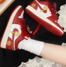 耐克球鞋定制Nike Air Jordan 1AJ1婚鞋秀禾 國風(fēng)手繪 低幫女子籃球鞋 牡丹花 37.5 支持鑒定 假一賠三 曬單實(shí)拍圖
