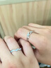 迪后（Dirholl）輕奢侈品勿忘我情侶戒指女男一對情人節(jié)生日禮物送女友老婆 品牌「勿忘我」S999對戒 開口可調節(jié) 曬單實拍圖