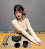 JIOESC莫代爾慵懶寬松粉色長(zhǎng)袖防曬開衫女夏抹胸韓系千金感溫柔欲系套裝 粉色開衫抹胸兩件套 S 曬單實(shí)拍圖