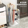 草根銘品雨傘收納架家用門(mén)口放置架瀝水架傘桶商用入戶雨傘放傘神器雨傘架 黑色【整體】【可拆卸瀝水盤(pán)】 曬單實(shí)拍圖