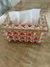 秉優(yōu)水晶紙巾盒 創(chuàng)意輕奢高檔客廳現(xiàn)代簡約酒店茶幾歐式網紅抽紙盒 曬單實拍圖
