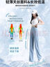 翊尚美牛仔褲女夏季2025年新款天絲薄款闊腿小個(gè)子寬松顯瘦高腰直筒褲子 淺復古【清涼冰感小個(gè)款】 M 【推薦95-110斤】 曬單實(shí)拍圖