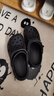 名創(chuàng)優(yōu)品（MINISO）洞洞鞋男女夏季外穿沙灘涼鞋防滑厚底踩屎感包頭涼拖鞋黑色40-41 曬單實拍圖