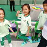 KELME卡爾美兒童足球鞋TF碎釘透氣青少年小學(xué)生男生女生大小童訓練球鞋 薄荷綠淺藍【網(wǎng)面透氣款】 32 曬單實(shí)拍圖