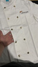 NOSSKISS品牌2025純棉短袖t恤男夏季休閑全棉翻領刺繡POLO半袖體恤衫 米白色 L 175 曬單實拍圖