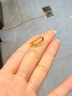 中鑫珠寶水滴花環(huán)黃金戒指5G工藝鑲嵌鋯石鏤空皇冠足金指環(huán)送女友 金重2.14克（16圈號(hào)） 曬單實(shí)拍圖